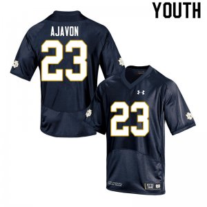 Notre Dame Fighting Irish Youth Litchfield Ajavon #23 Navy Under Armour Authentic Stitched College NCAA Football Jersey OTN4499NK